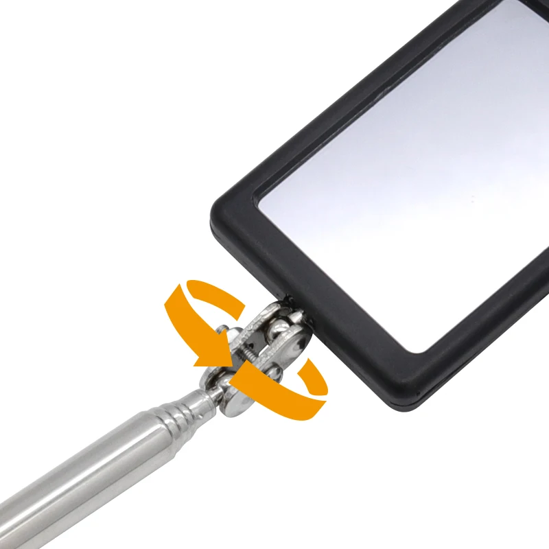 Espejo de inspección de cabeza Flexible telescópico, fondo de coche con luz, espejo de detección ajustable, espejo de inspección de aumento