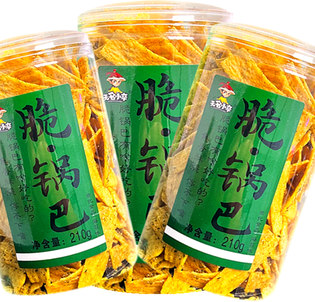 Wuming Xiaozu, Seaweed - flavored Crispy Cereal Crackers, Pack of 3, 210g/bag