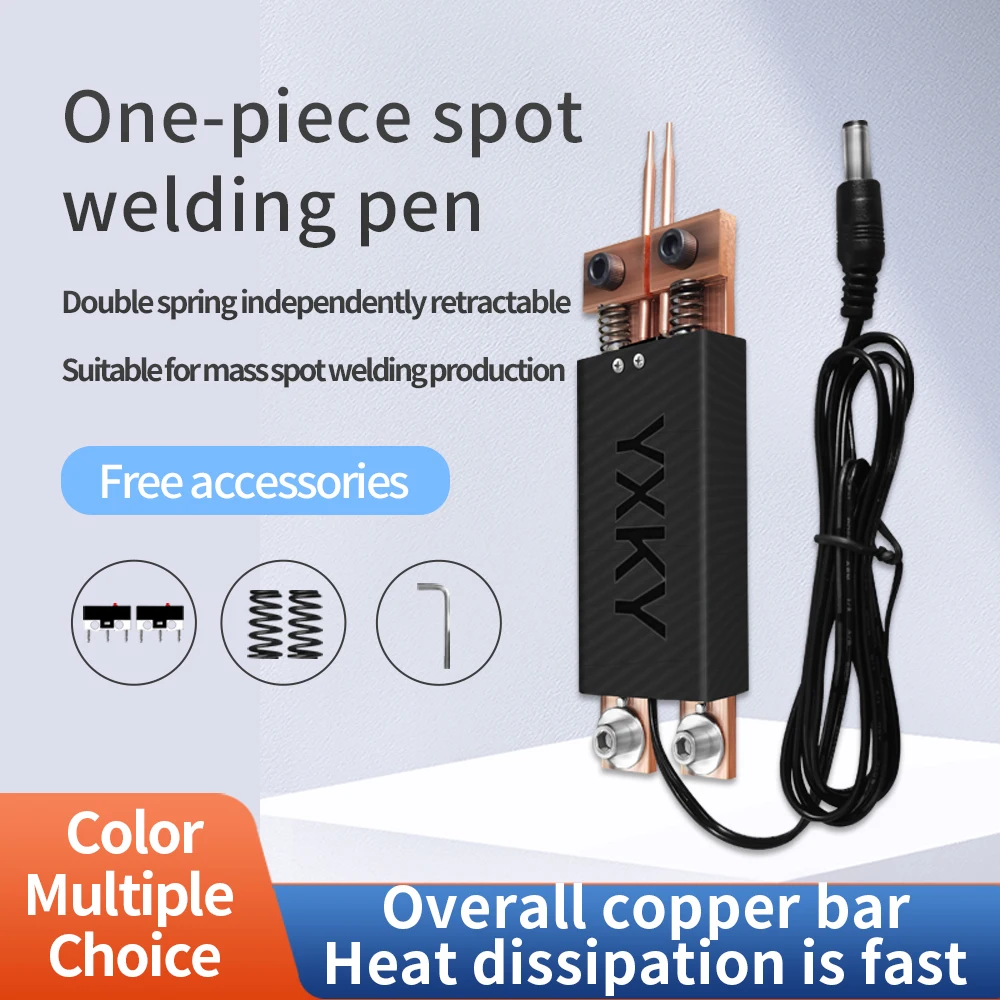 4-12V Spot Welding Pen Integrated Welder for 18650 Battery Spot Welder Machine Hand-held with Automatic Trigger Double Springs