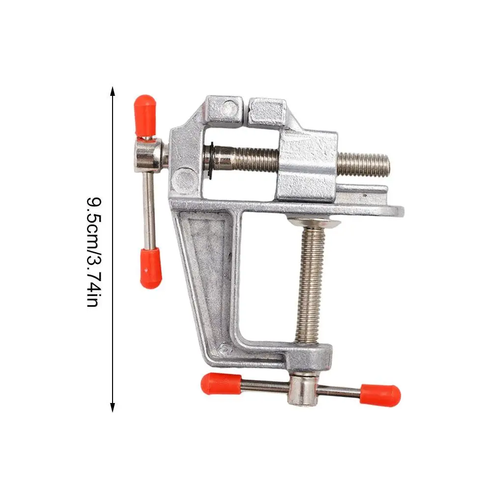 Nuevo Mini tornillo de banco multifuncional de aluminio en miniatura en alicates joyeros herramienta de abrazadera pequeña Hobby mesa de tornillo plano S8I3