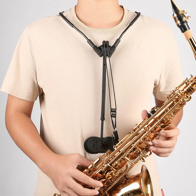Adjustable Saxophone Shoulder Strap Neck Hanging Belt Wind Instrument Parts Soft Alto Treble Tenor Sax Shoulders Strapped