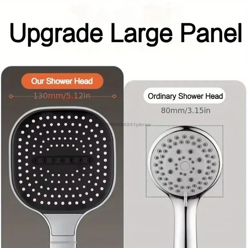 Soffione doccia ad alta pressione a 3 modalità Soffioni doccia a risparmio idrico Spruzzatore per massaggio ad acqua regolabile Accessori per il bagno di casa