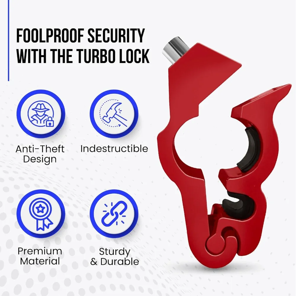 1pc Motorcycle Handlebar Lock Handlebar Brake Handle Solid Lock Imitating Steal Lock Pull Rod ATV Dirt Street Bikes Anti Theft