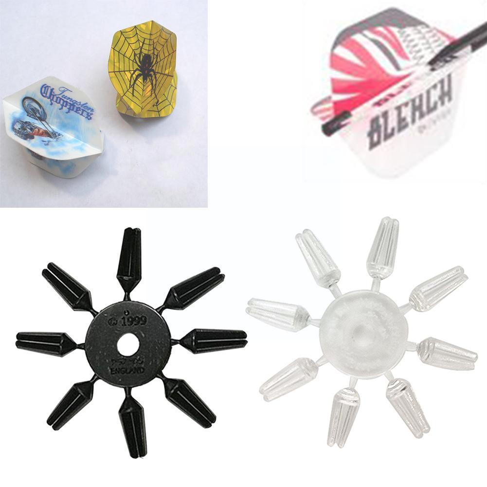 8pcs/Set wing protector Alloy Darts Flight Savers Black White Tail Tip Darts Accessories B9A3
