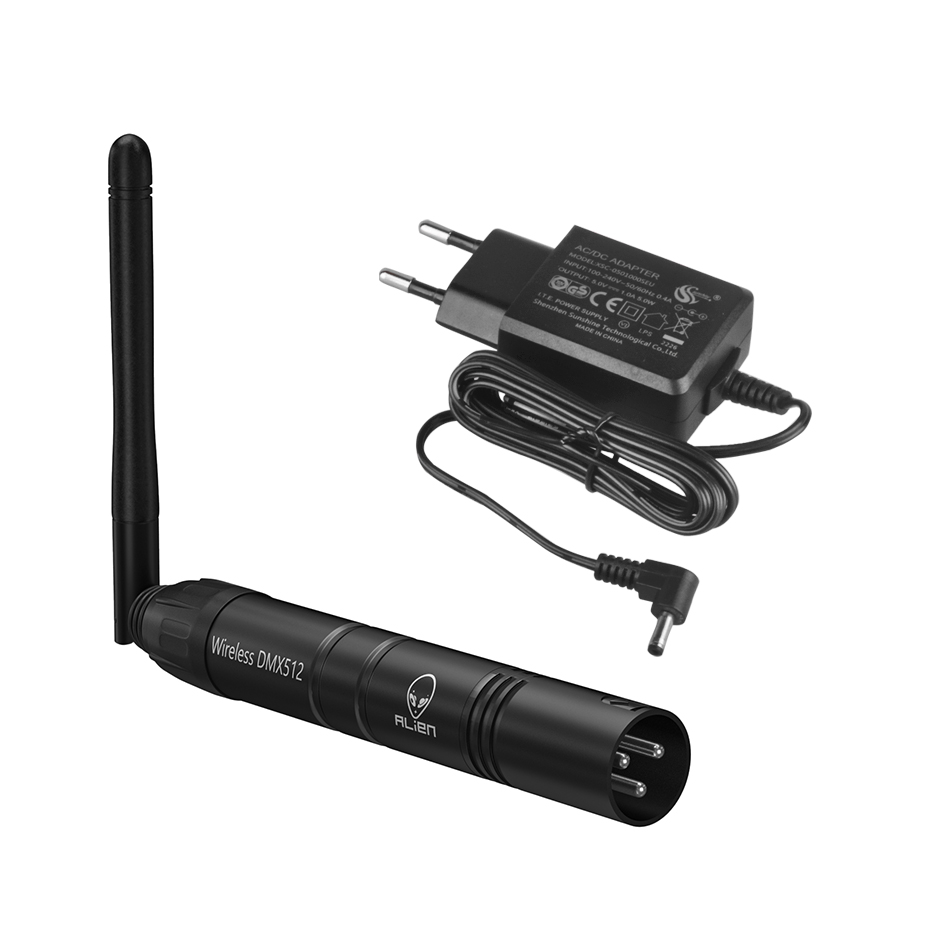 ALIEN 2.4 GHz ISM DMX 512 Contrôleur XLR Dfi sans fil Émetteur transmetteur réception Système pour LED Stage PAR laser DJ fête bar et scène éclairage avec tête lumière principale mobile Par Lampe