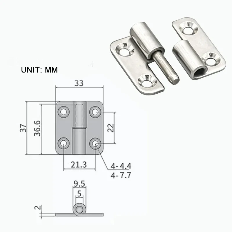 Detachable Hinge Slip Joint Flag Lift Off Demountable Door Stainless Steel Removable Hinge Heavy-duty Swing Hinge