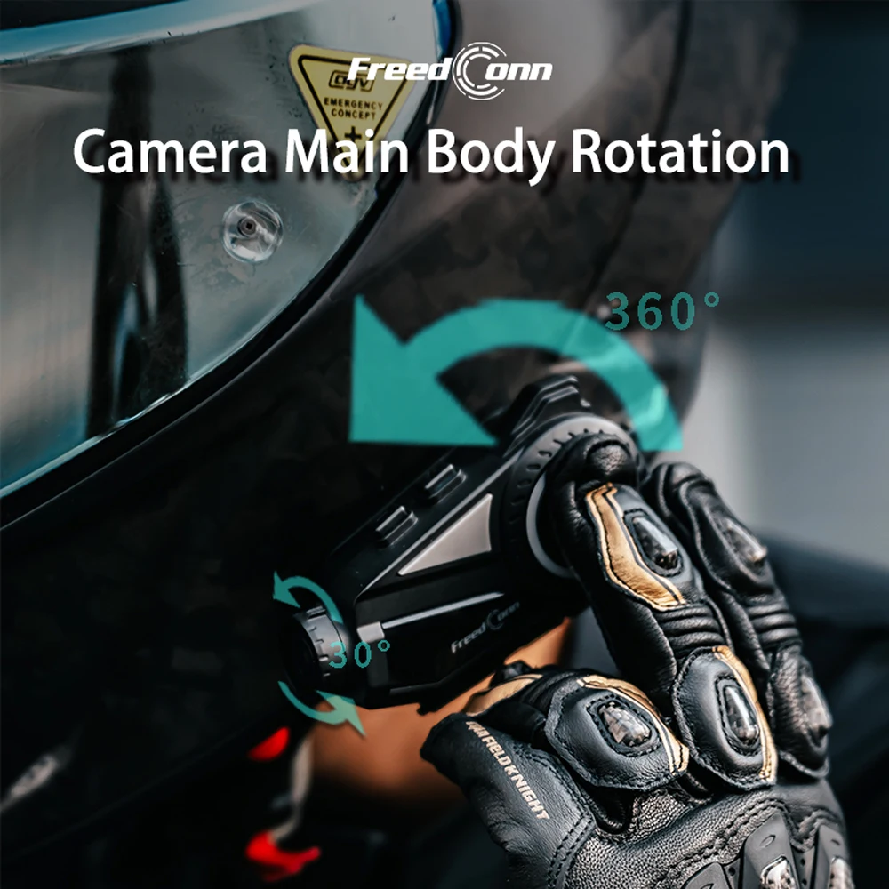 Freedconn R3 Pro casco de motocicleta auriculares grupo intercomunicador WiFi App 1440P motocicleta Dash Cam Motor Auto DVR