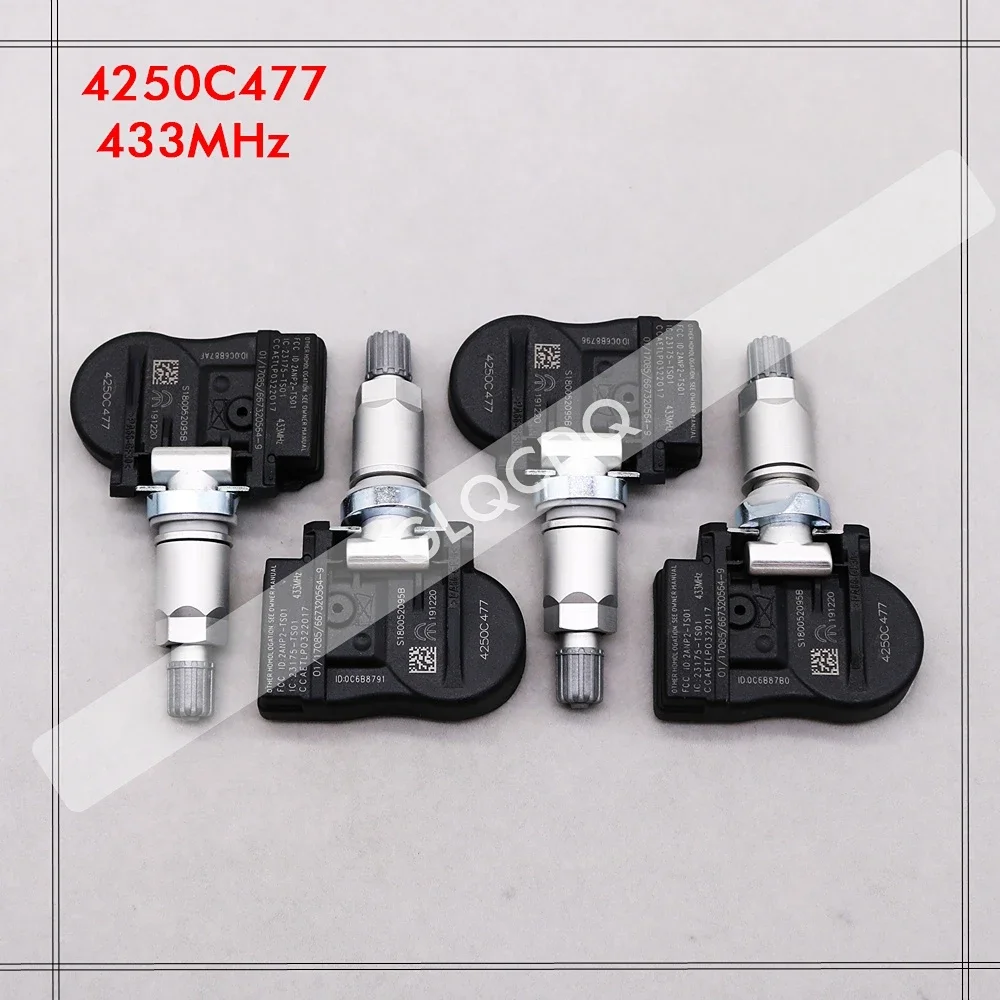 4 個車のタイヤ空気圧モニターセンサー TPMS 4250C477 三菱 ASX ランサーアウトランダーランサー ASX I-MIEV 433MHz