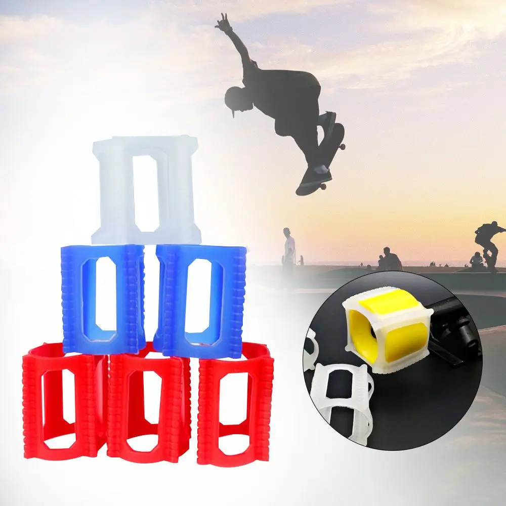 4 pçs/set skate roda capa para iniciantes golfinho pulando artefato retentor roda bloqueio treinador skate assistido