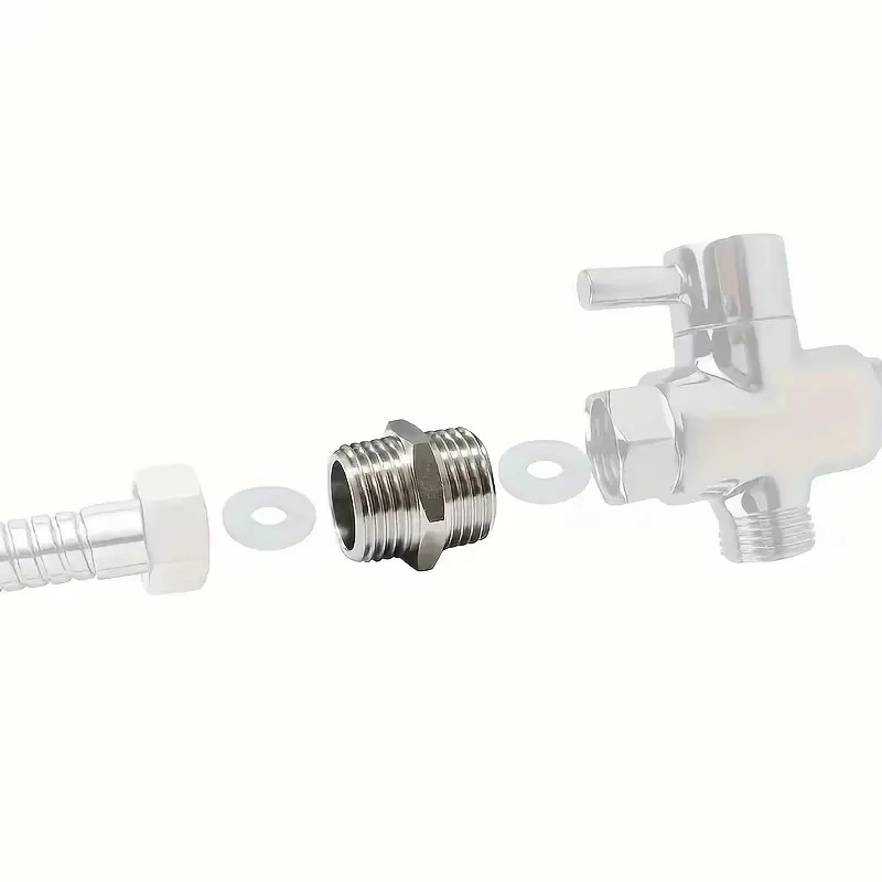 2 pçs tubo de extensão da mangueira do chuveiro universal extensor mangueira acessórios do banheiro para chuveiros diy banheiros rvs chuveiros ao ar livre