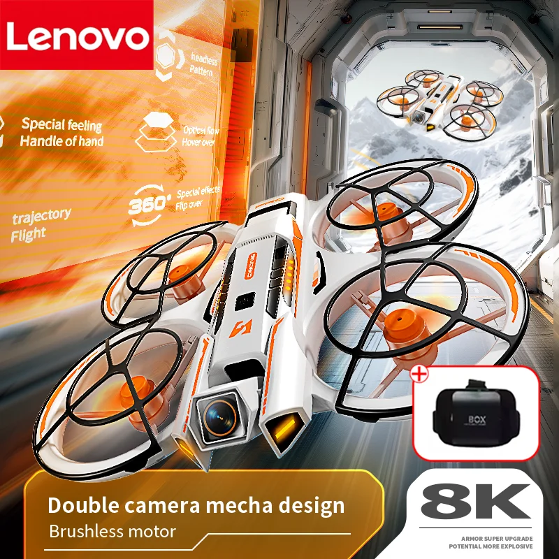 Lenovo A21 Pro VR Drone 8K professionnel aérien HD double caméra intelligente évitement d'opstacles puissance sans brosse pliable FPV UAV
