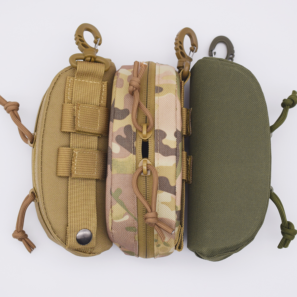 Molle tático óculos bolsa óculos de sol edc pacote cintura utilitário exército caça acessórios organizador caso saco