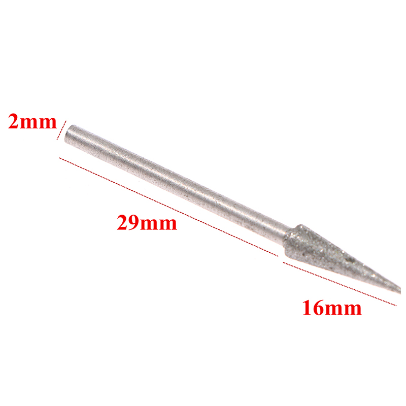 10 Chiếc Dremel Kèm Đường Kính 2.35Mm Chuôi Kim Cương Treo Điểm Đầu Mài Đá Ngọc Chạm Khắc Đánh Bóng Dụng Cụ