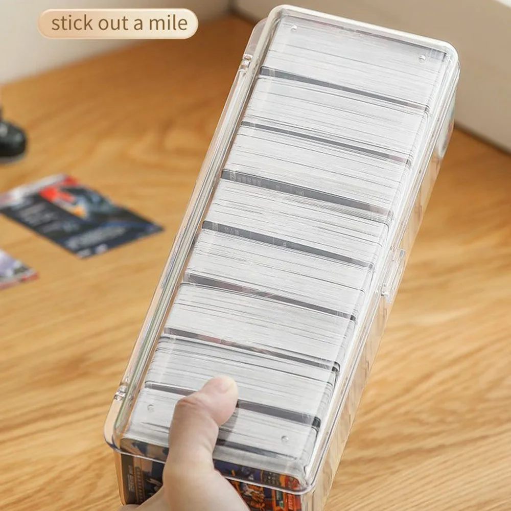 1PC Card Storage Box, Star Card Transparent Card, Large Capacity Portable Game King Card, Separable with Cover Sorting Box