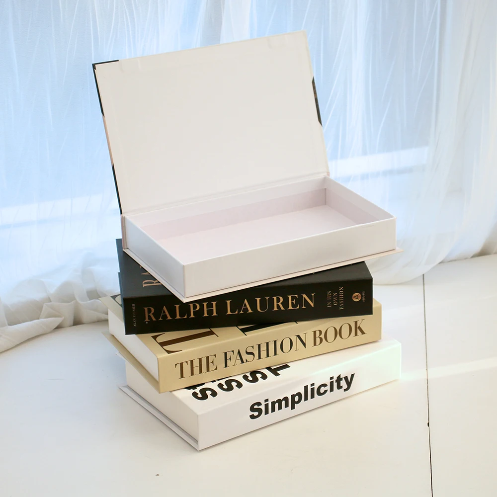 หรูหราปลอมหนังสืออุปกรณ์ตกแต่งบ้านสําหรับห้องนั่งเล่นแฟชั่นตกแต่งบ้าน Prop หนังสือ Simple Nordic กาแฟตารางหนังสือ