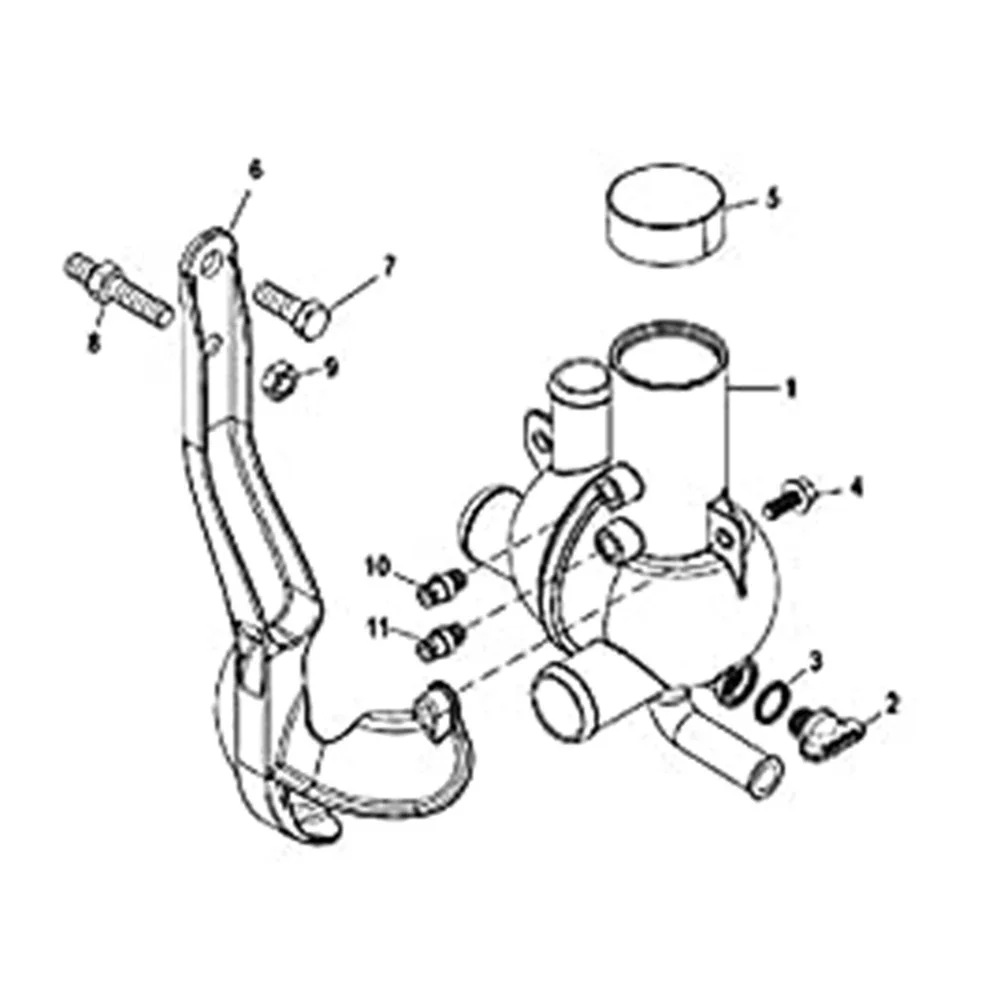 OYOTE 863631 Distribuidor assy de carcaça de água T1 substitui com plugues de drenagem manuais para MerCruiser 4.3,5.0,5.7,6.2L 262 305 350 377
