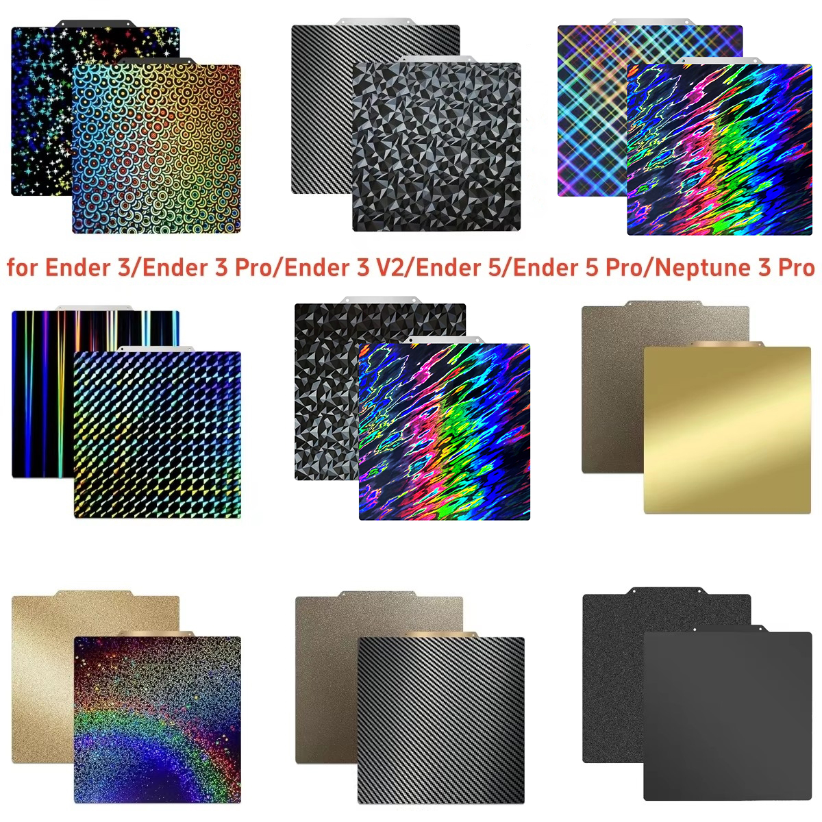 235x235mm フレキシブルシートビルドプレートペイ Ender 3/Ender 3 Pro/Ender 3 V2/Ender 5/Ender 5 Pro/Neptune 3 Pro/Voxelab Aquila/C2用