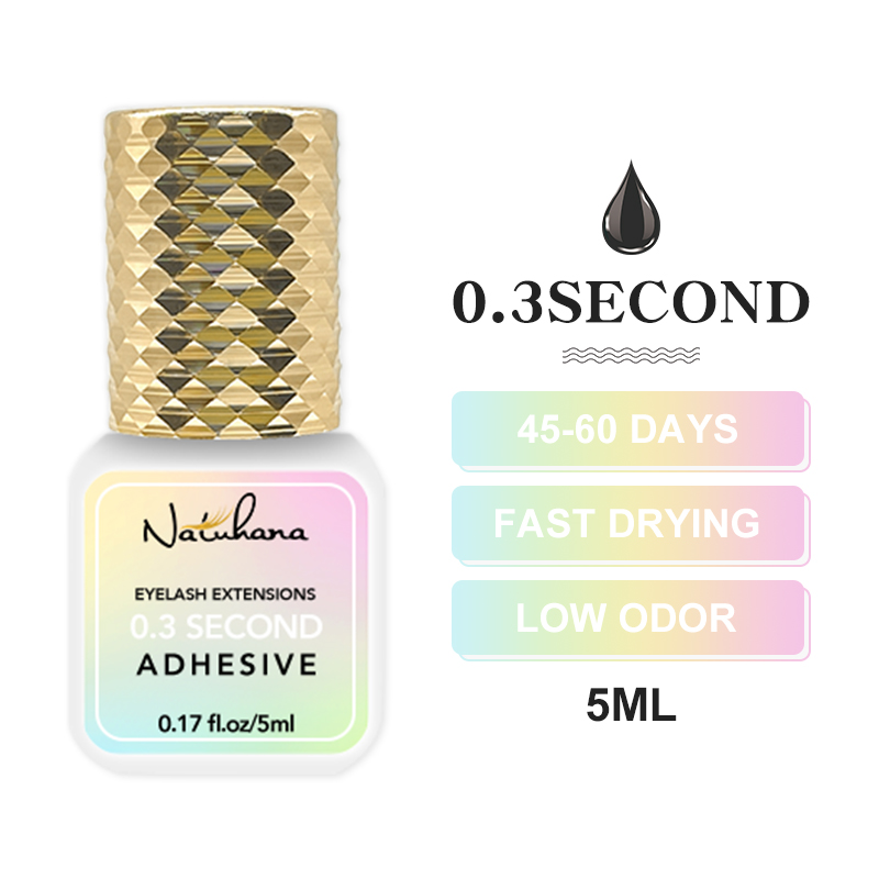 Cola profissional para cílios, 5ml, 0,3s, 0,5s, 1s, 2s, 3s, secagem rápida, forte, extensão de cílios postiços, adesivo