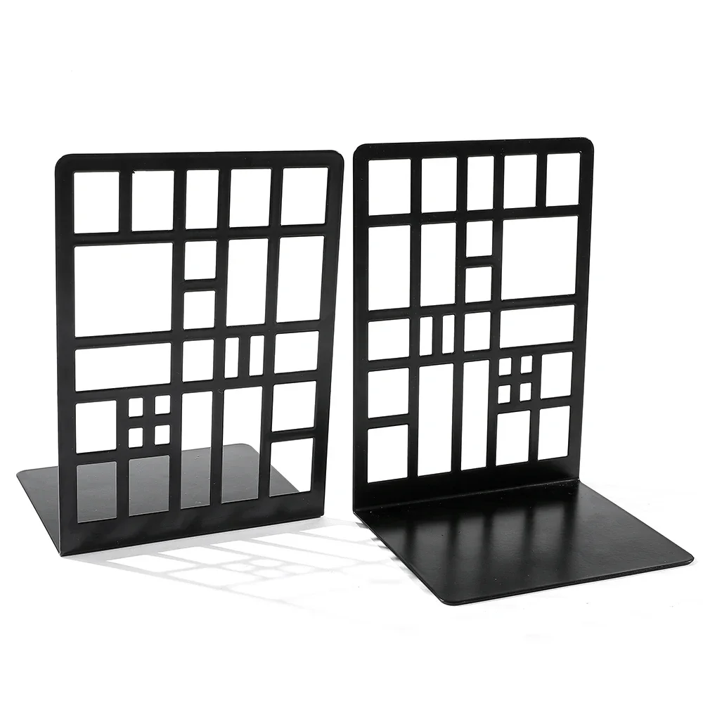 2pcs ตู้หนังสือราวบันได Book End ตู้หนังสือ End Heavy Duty Book End เก็บตู้หนังสือ Home Book End ผู้ถือหนังสือเหล็กตู้หนังสือ