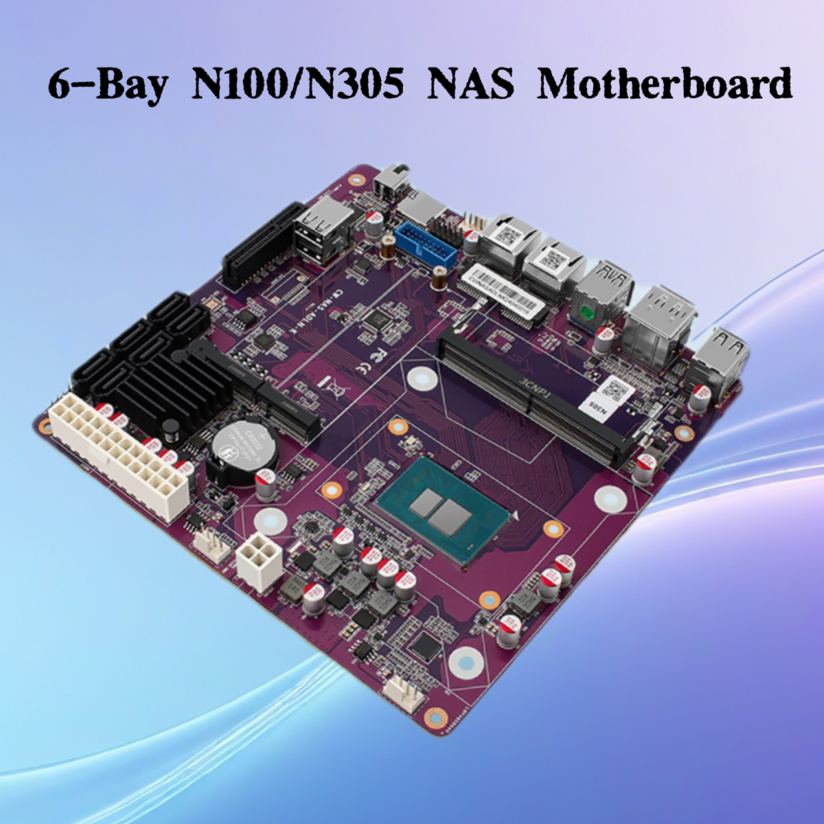 Topton Mini ITX NAS Motherboard  6-Bay i3-N305 N100 1*PCIEx4 2*Intel i226-V 2.5G 2*M.2 NVMe 6*SATA3.0 1*DDR5 Firewall Router