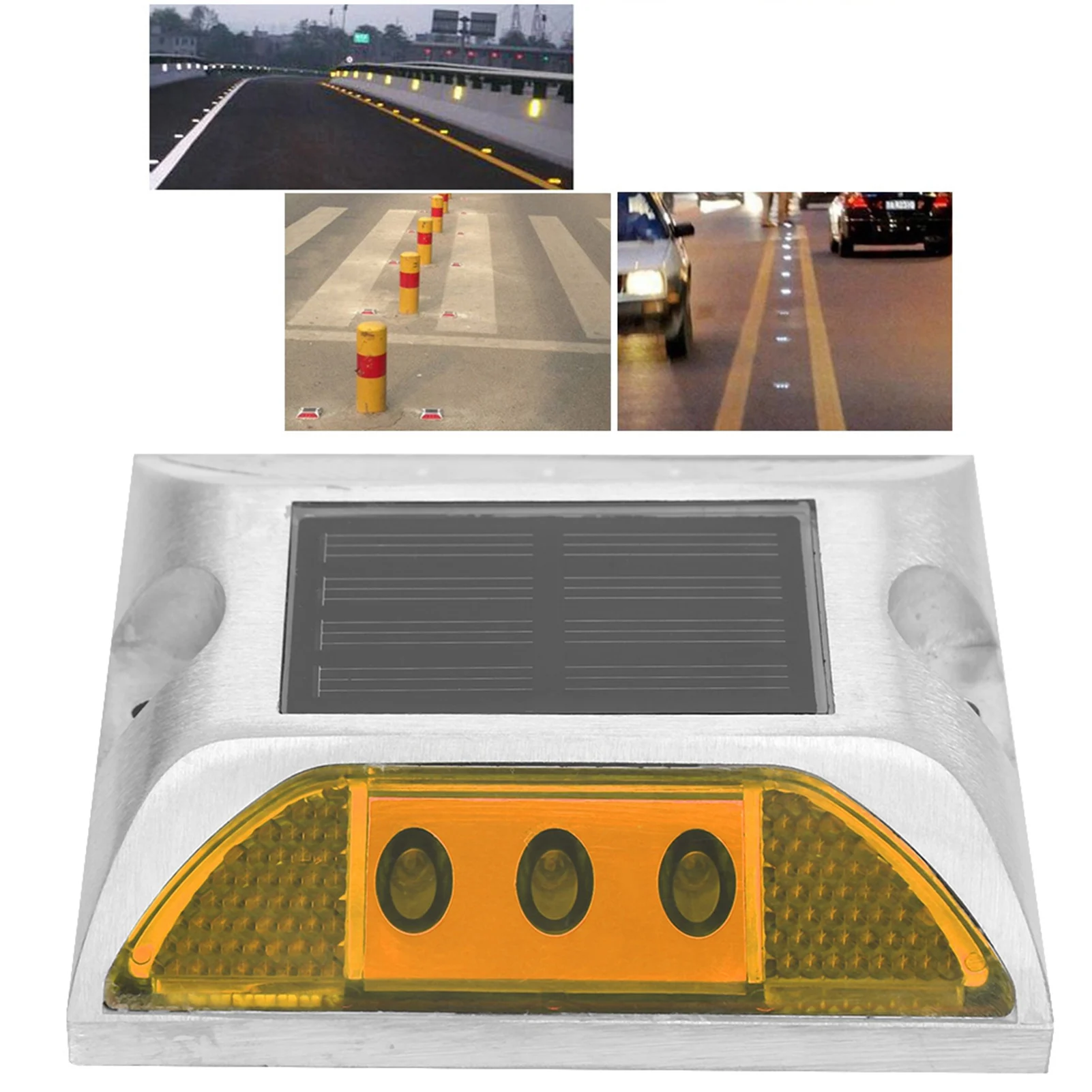 Luci di ingombro a terra a energia solare a LED lampada a punta per autostrada stradale impermeabile per esterni