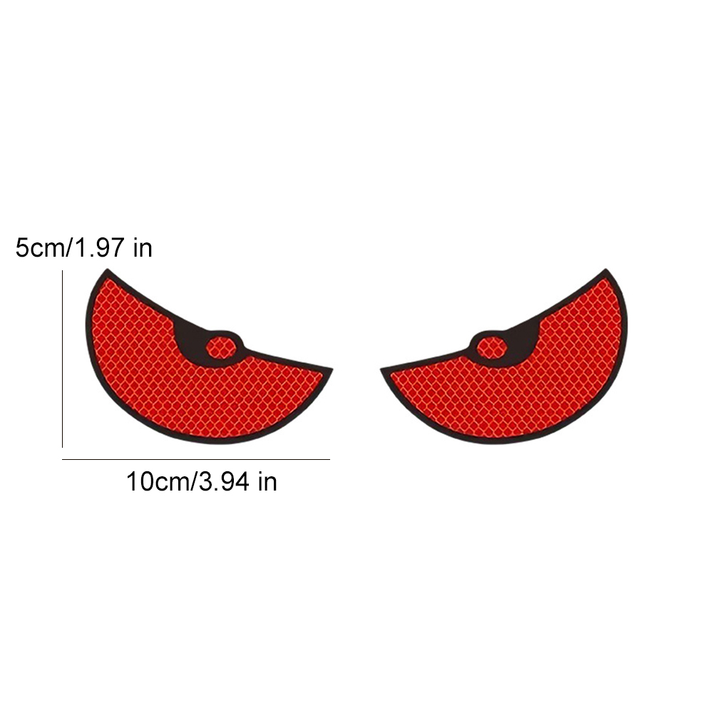 2 sztuki / zestaw odblaskowych naklejek samochodowych Kask motocyklowy Popraw widoczność i bezpieczeństwo swojego pojazdu za pomocą naklejek Devil Eye