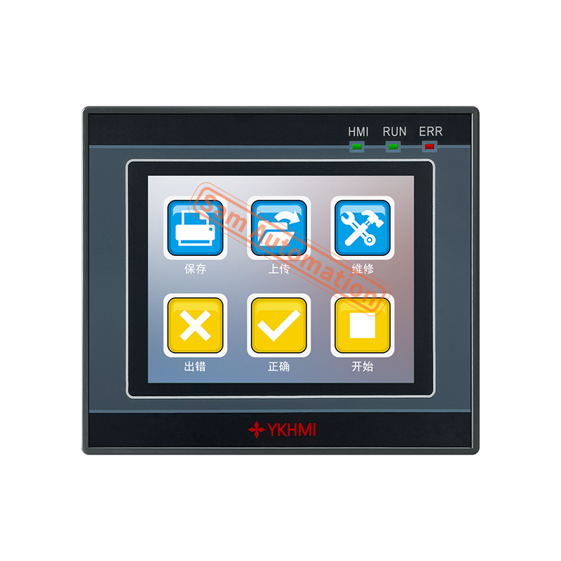 PLC HMI Integrated Programmable Logic Controller, 2.8'' Touch Screen Built-In Analog Signal Input and Output Wtih 2 Pulse 100K