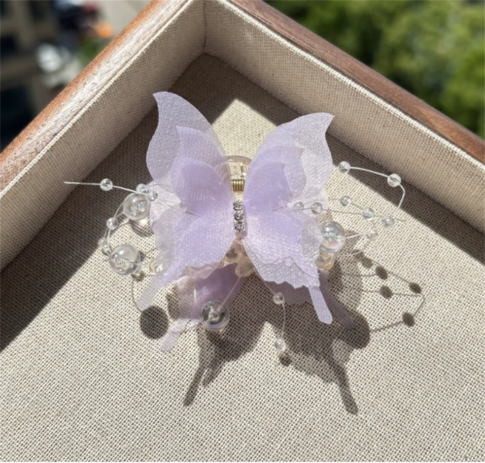 Nuova clip con impugnatura a farfalla Forcina per capelli per ragazza dolce Clip per forcina di fascia alta Copricapo da principessa Accessori per capelli Clip di squalo
