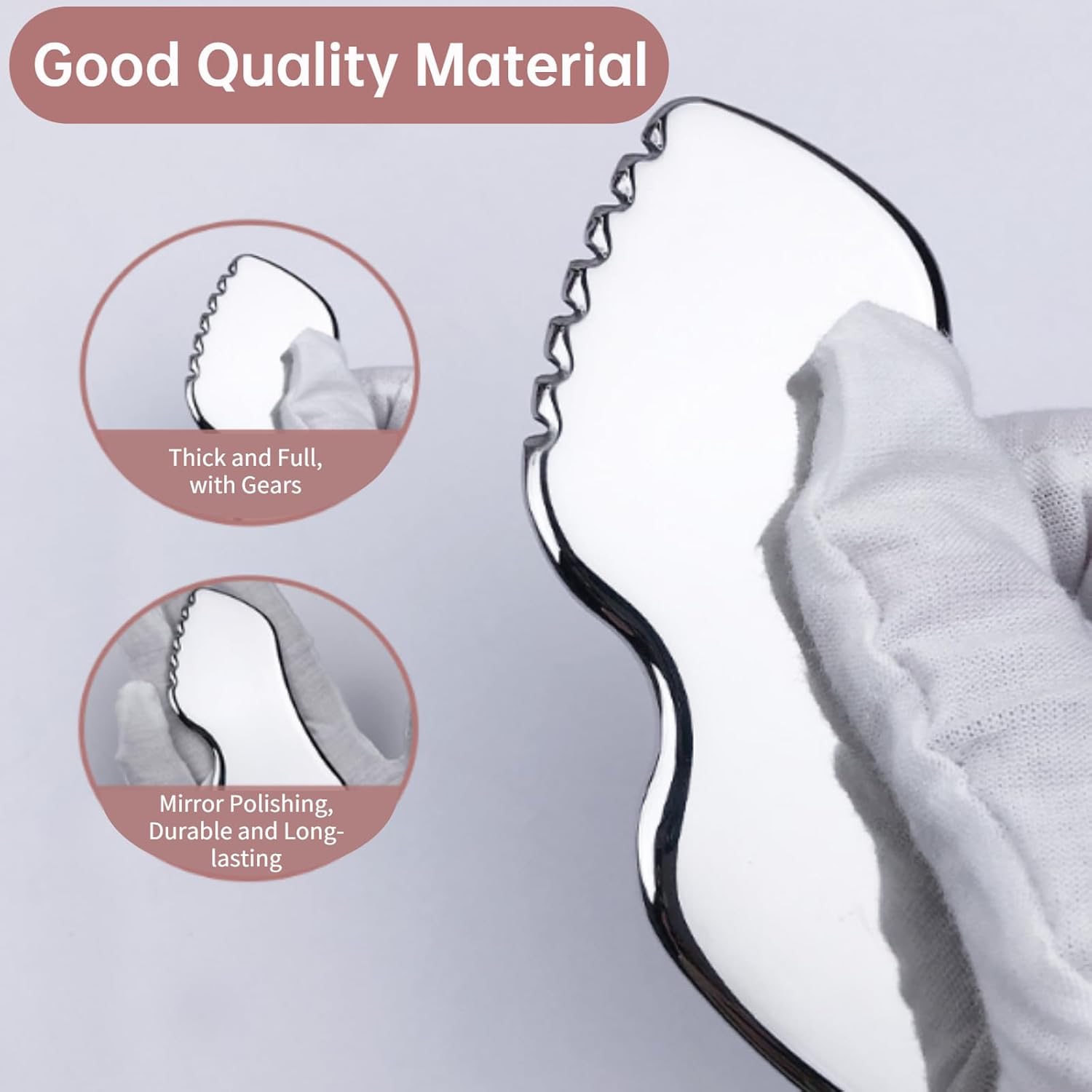 ใหม่สแตนเลสสตีล Body Facial Gua Sha เครื่องมือเครื่องมือนวดหน้าและคอสําหรับการไหลเวียนโลหิต Body Lymphatic Drainage Massager