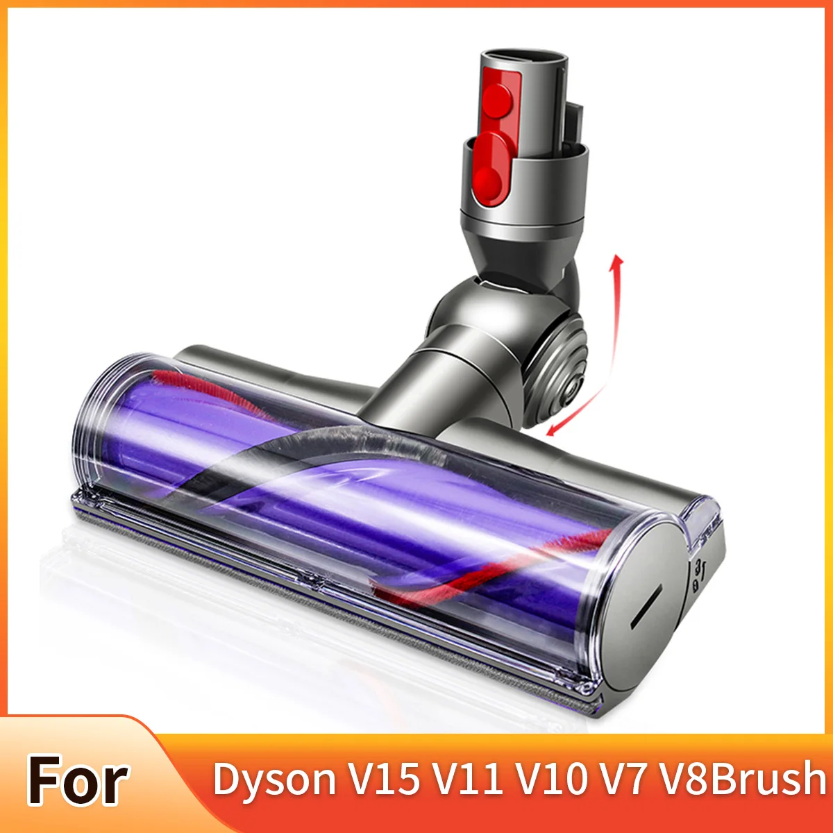 Floor Brush head for Dyson V15 V11 V10 V7 V8 Hardwood Floor Attachment Bristle Roller Brush Vacuum Cleaner Parts