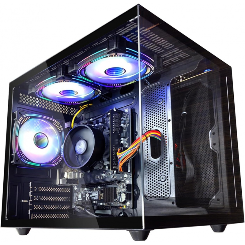 PC para juegos |   Ryzen5 5600GT |   Nvme SSD 512G |   16GB de RAM |   Computadora de sobremesa WiFi 6 Torres precostruidas Negro