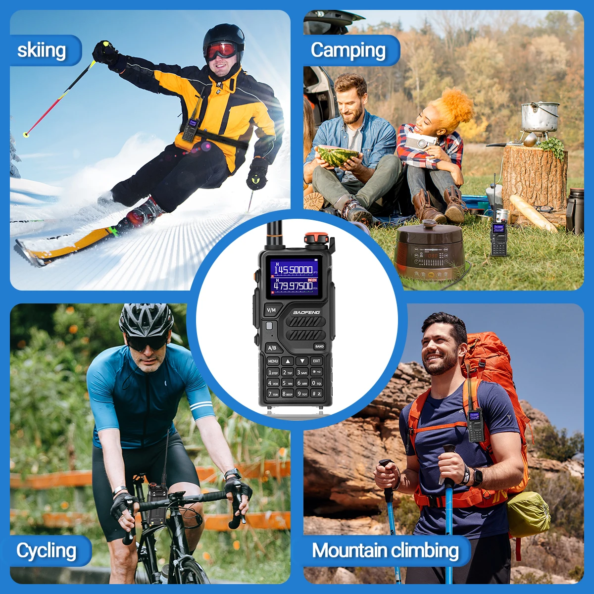 Baofeng UV-K5 Pro Air Band Walkie Talkie Langstrecken-Zwei-Wege-Amateurfunk drahtlose Kopier frequenz FM USB-Ladegerät wiederauf lad bares Radio