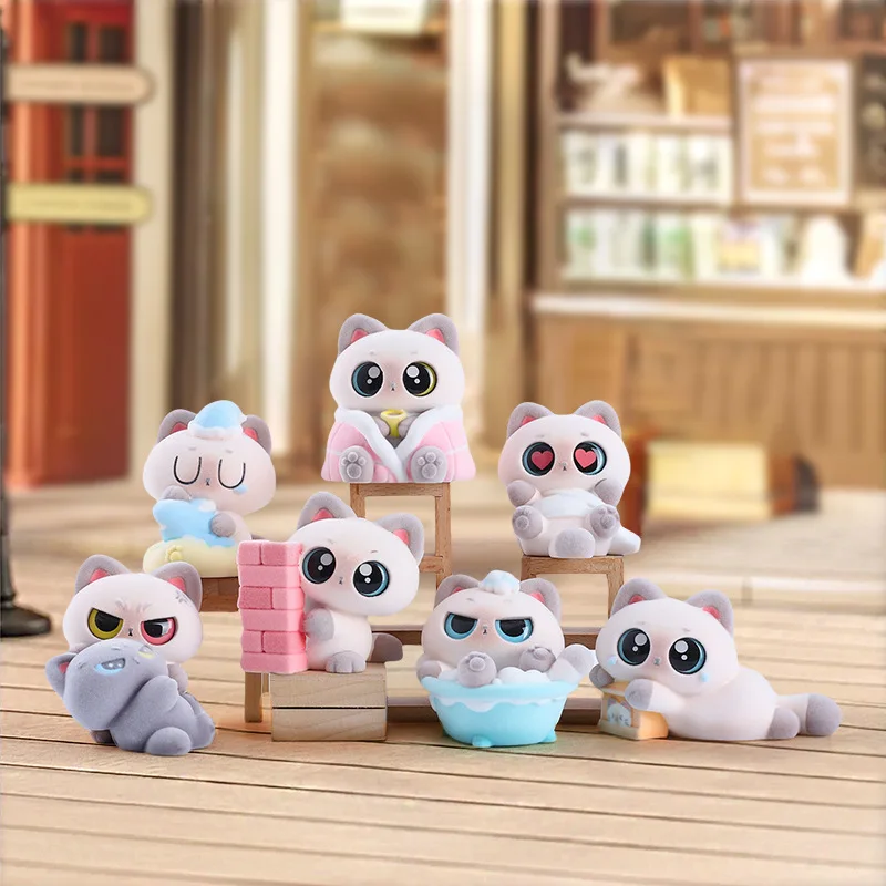 Neue emotional stabile kleine Siam zweite Welle Plüsch Blind Box süße Katze Puppe Desktop Ornament Überraschung Geburtstagsgeschenk Großhandel