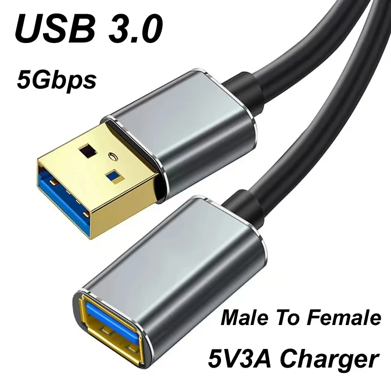 Câble d'extension Usb mâle et femelle, câble de chargement Mobile Usb 3.0 adapté aux ordinateurs portables intelligents, téléviseurs, Ps4, et câbles d'extension Usb
