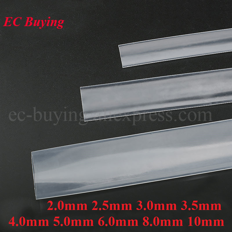 2 Meter Schrumpf schlauch 2mm 3mm 4mm 5mm 6mm 8mm 10mm antike transparente klare 2 m Schrumpf schlauch Schlauch wickel draht