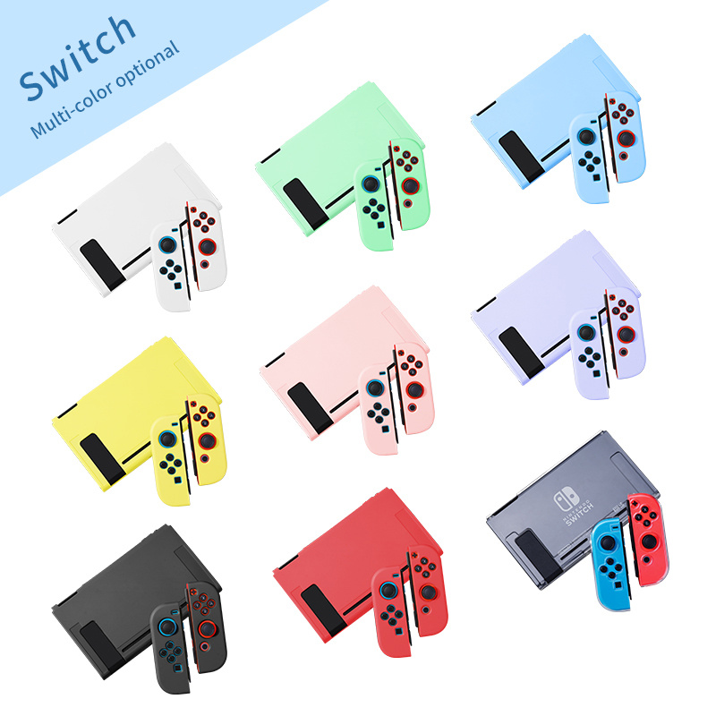 Capa protetora compatível com console Switch ns/Nintendo Switch OLED e Joy-Cons, Switch pode ser inserido no dock com Shell