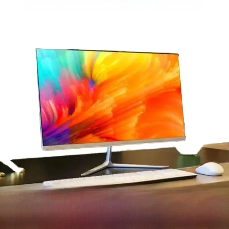 Cheap Monoblock DIY Gaming PC Desktop 23.8 Inch Curved LCD Screen I9 I3 I7 I5 DDR3 RAM Type All In One PC
