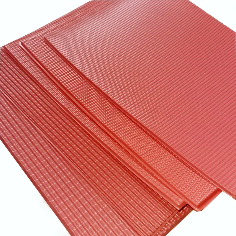 2pcs Model Building Kits Materials PVC Sheet Plastic Model Roof Tile For DIY House Red Sheet For Architecture Layout 19*29cm