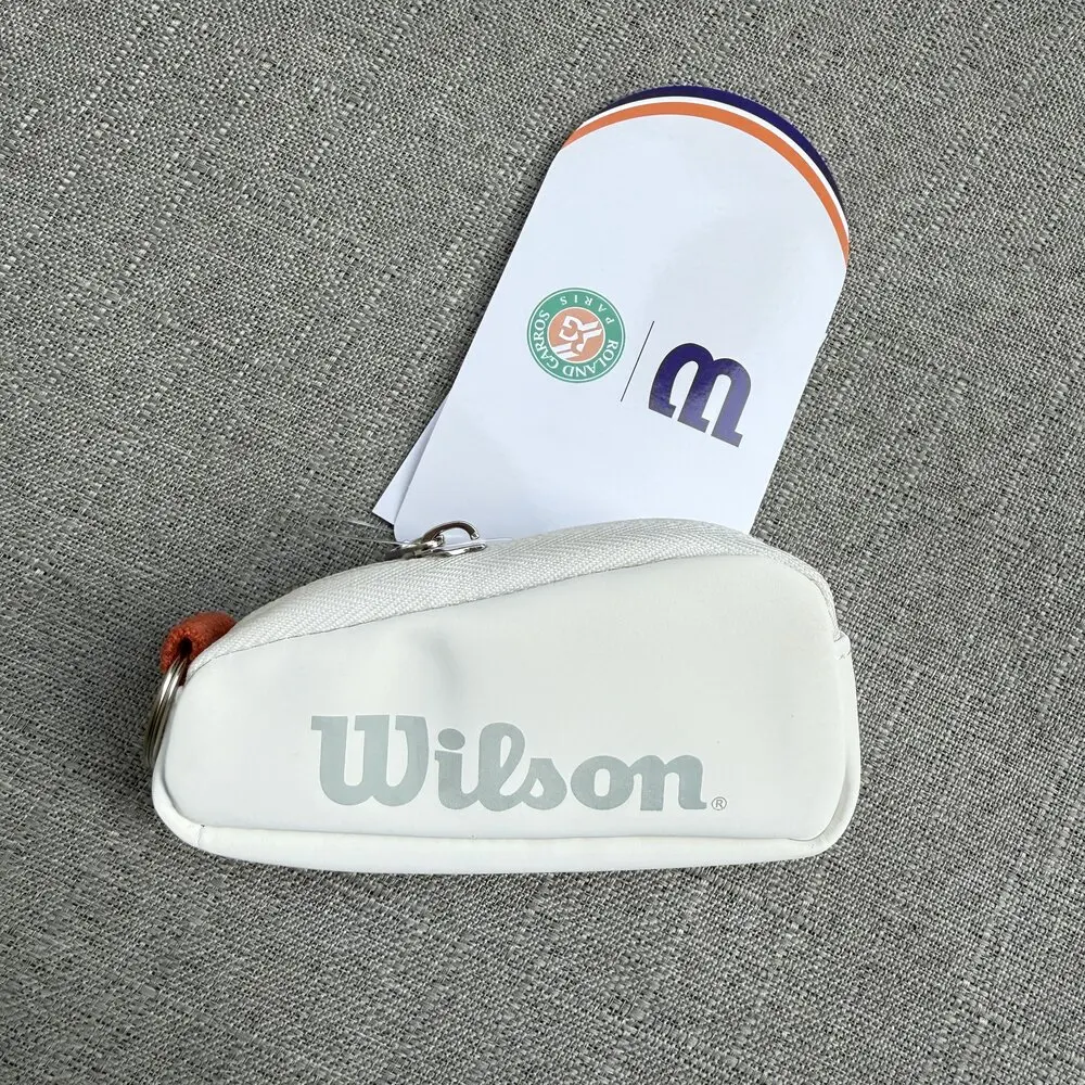 Wilson 2024 ROLAND GARROS porte-clés sac français ouvert Orange blanc poche Mini Tennis clé Pack RG