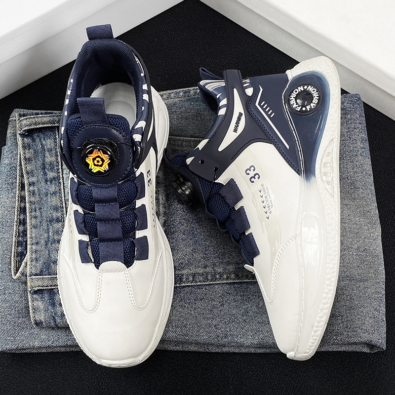 Zapatillas de deporte para hombre con hebilla giratoria, cómodas, antideslizantes, con cordones, duraderas, para actividades al aire libre