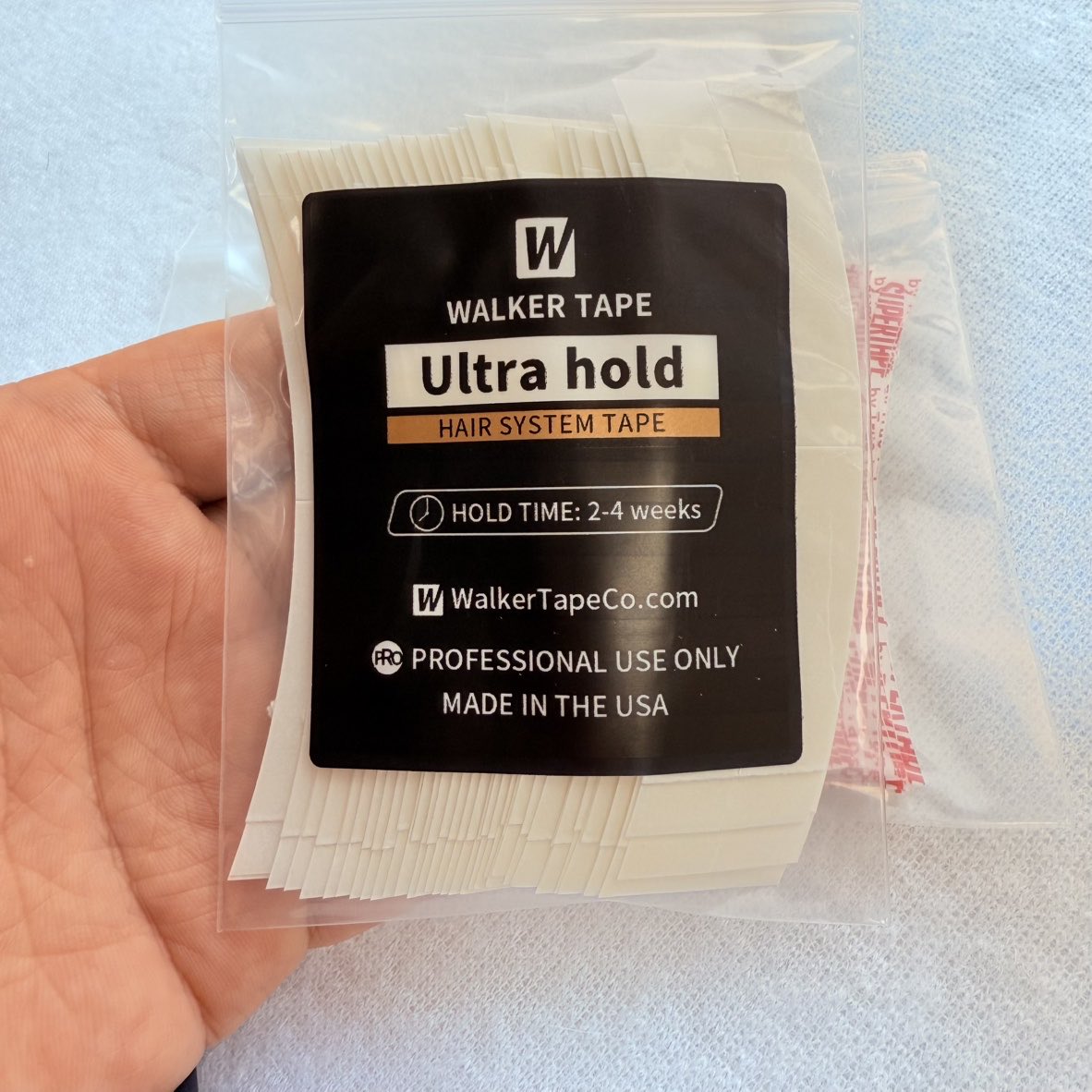 36 Stück gebogenes Walker-Klebeband, doppelseitiges Ultra-Hold-Klebeband, Haarsystem-Klebeband, Hold Bonding-Kleber für Salon-Spitzensystem und Herren-Toupet