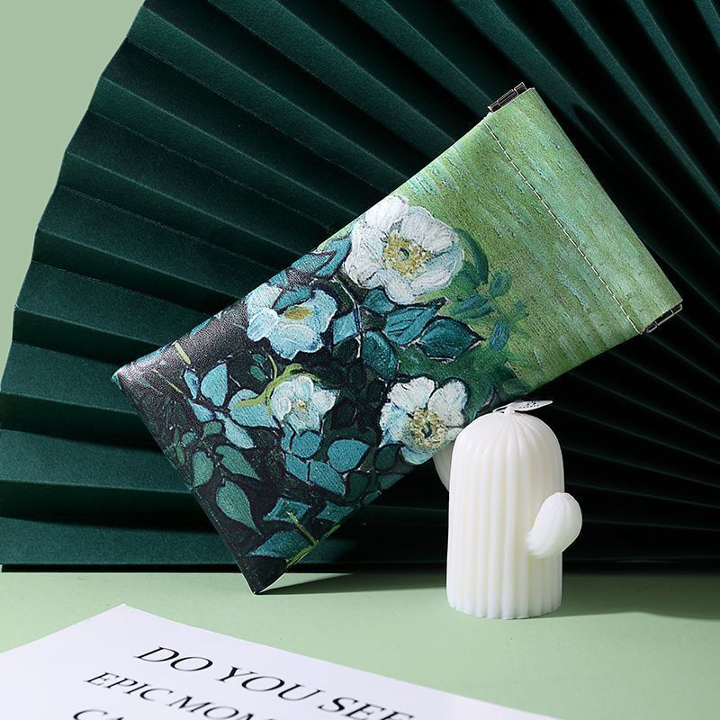 Saco De Armazenamento De Óculos Portátil Impresso Para Mulheres, Caixa De Óculos De Sol, Fechamento Automático, Viagem, Óculos De Sol, Moda