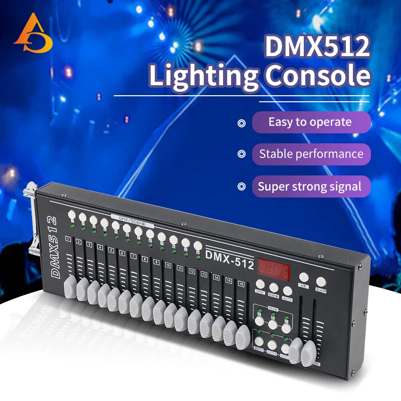 Discoteca DJ DMX คอนโซลควบคุมสำหรับ Luci da palcoscenico ต่อตัวควบคุม DMX 512 -16 DMX แสง DJ ปาร์ตี้แสงล้างแสง