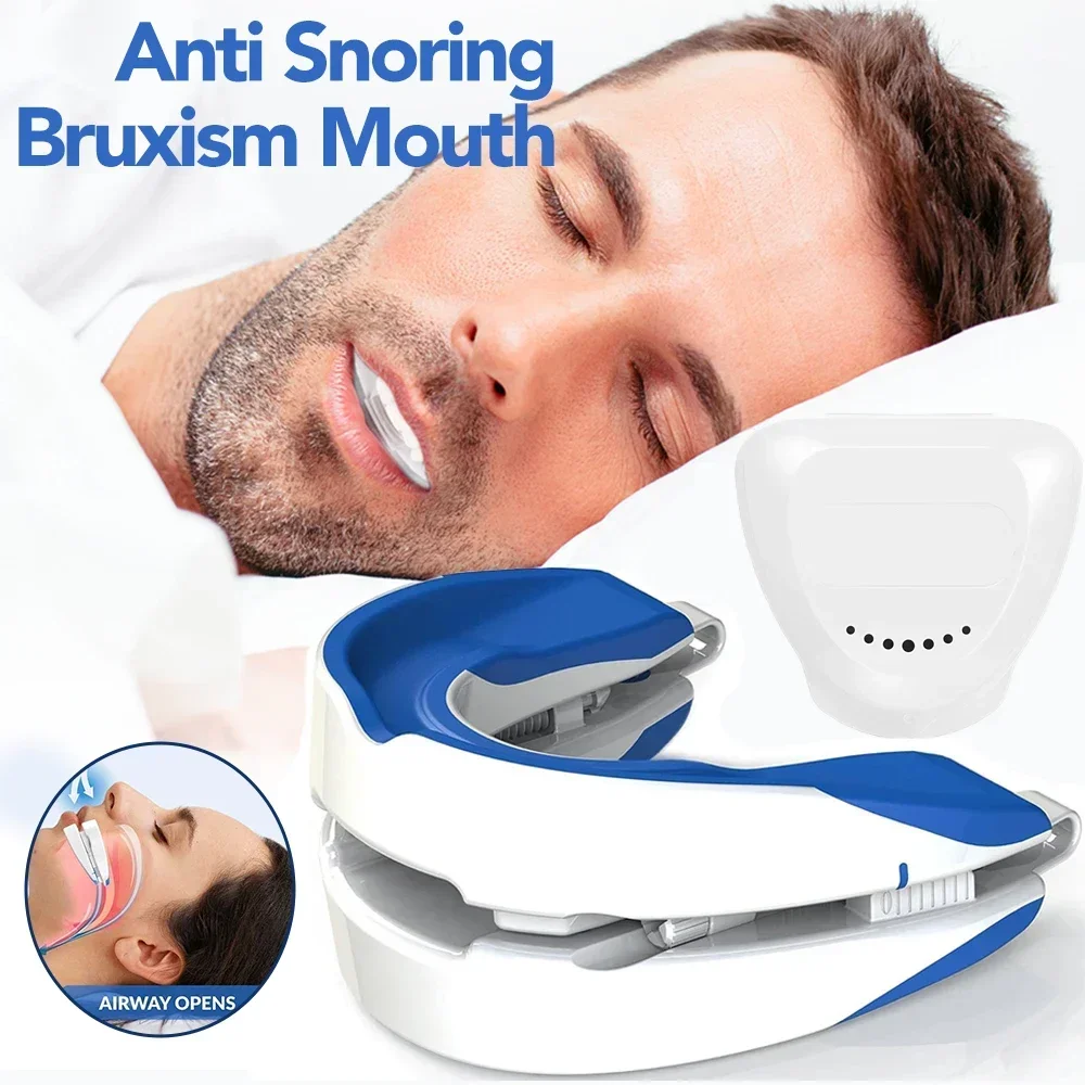 Boquilla antironquidos, dispositivo antironquidos, protector bucal para dientes nocturnos, protector bucal ajustable para dormir para bruxismo, dejar de roncar
