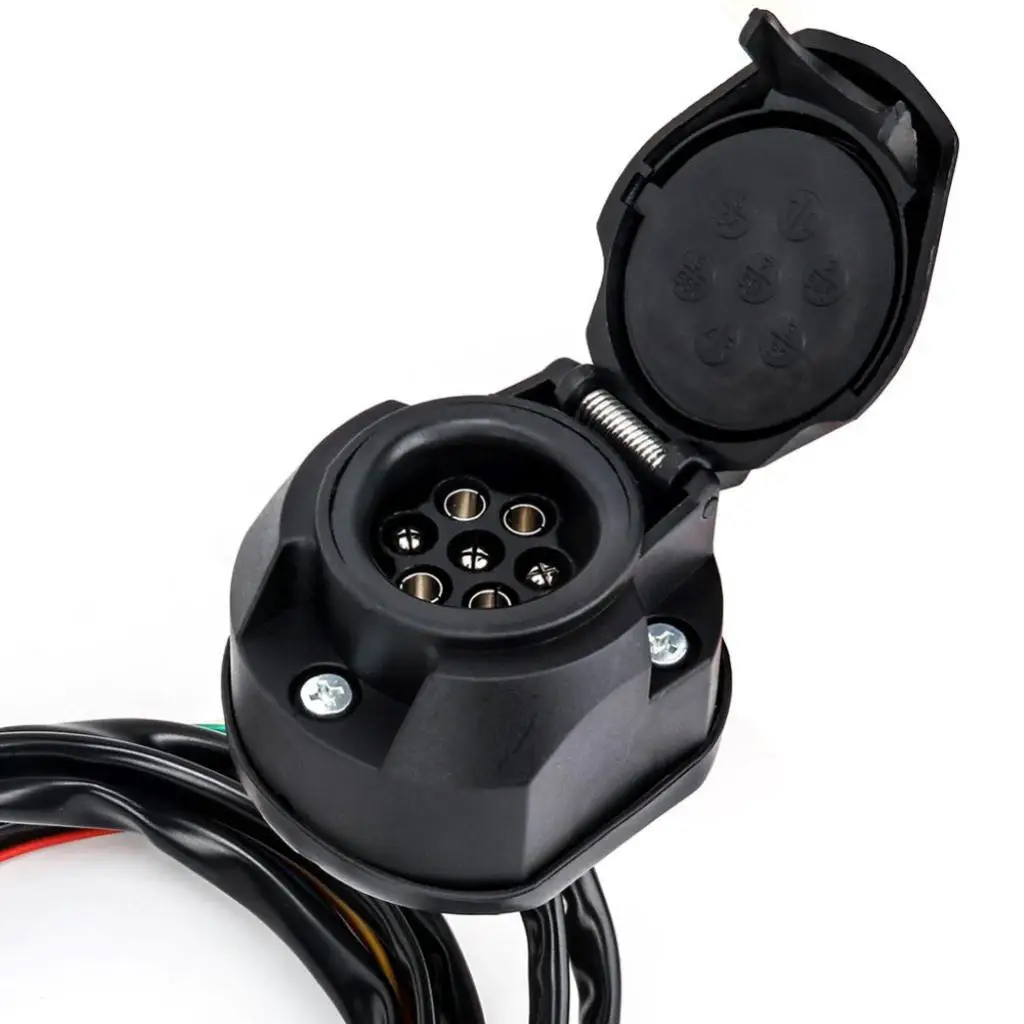 Enchufe y enchufe de remolque de 7 pines con cable de extensión, conector de 1,5 m, accesorios para camiones, remolque