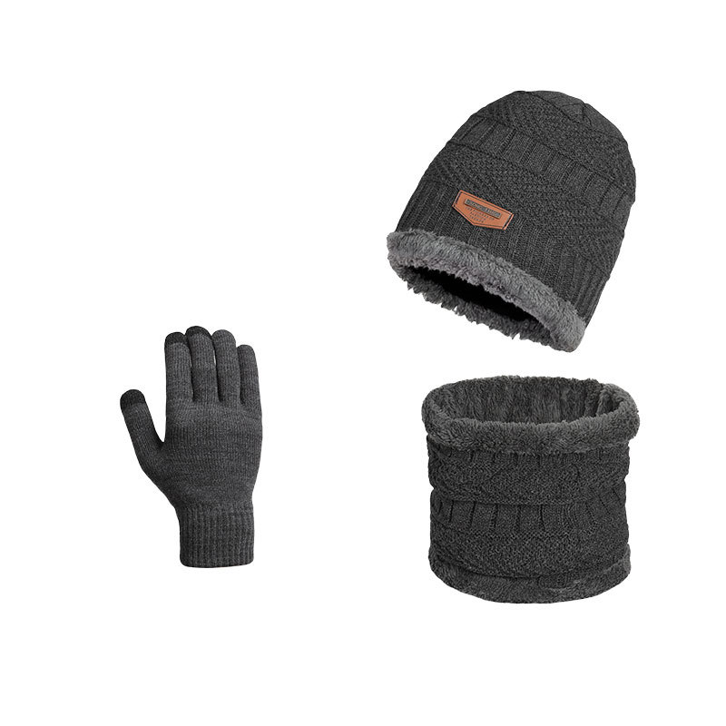 4pc Kids Winter Hat Scarf Gloves Set with Socks Warm Fleece Lined Knitted Beanie Thick Earmuffs Scarf Wholesale