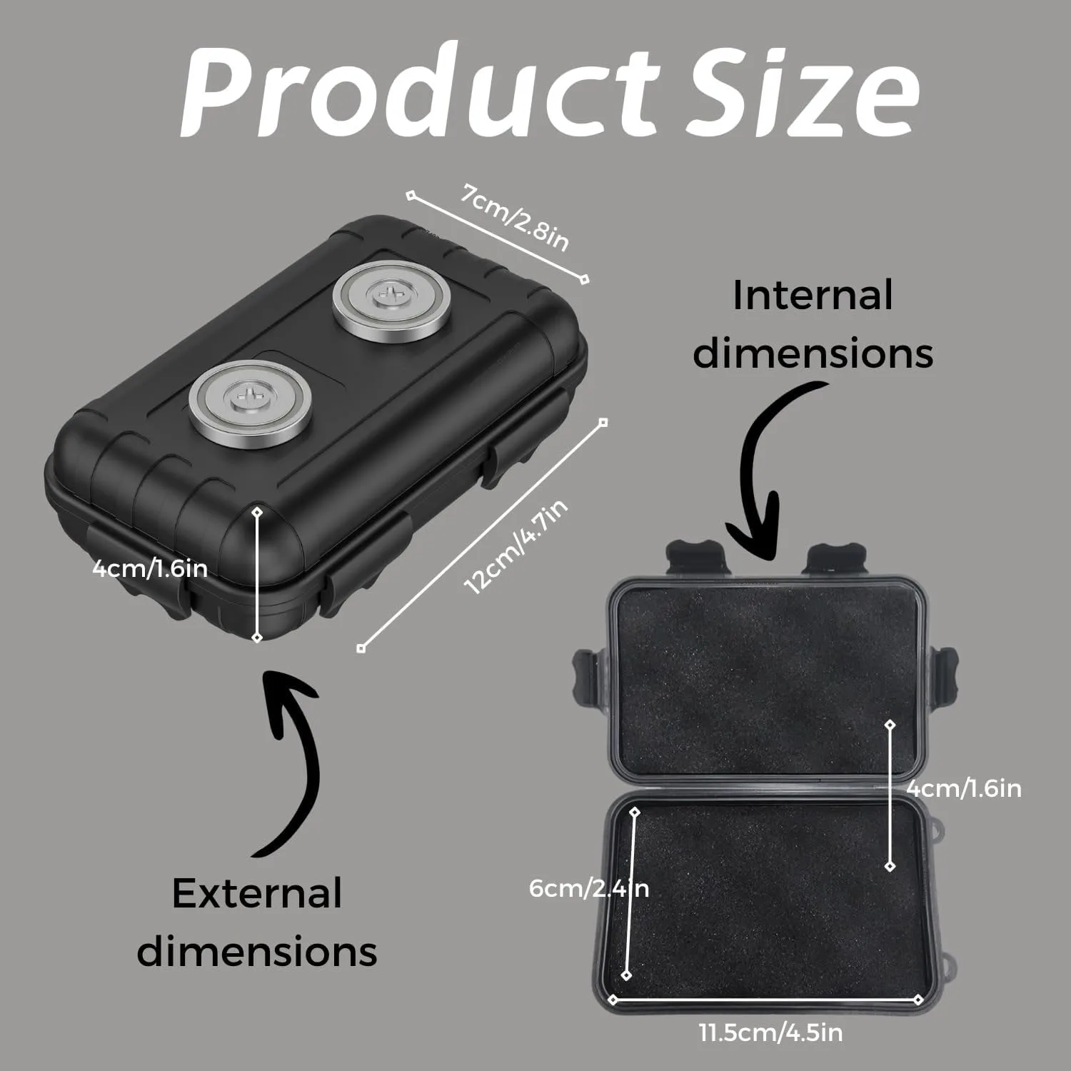 Mini Magnetic Key Box Car Hide Key Magnetic Waterproof Magnetic Key Holder Multipurpose Key Holder for Under Car Rust-Proof box