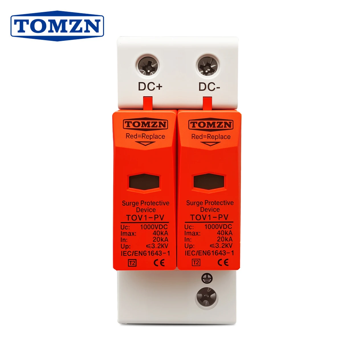 TOMZN DC SPD 1000V 20KA ~ 40KA Nhà Tăng Bảo Vệ Bảo Vệ Điện Áp Thấp Arrester Thiết Bị