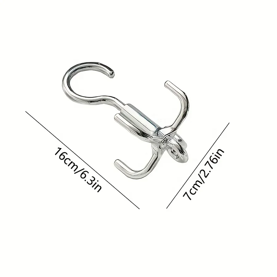 1/2pcs Multifunctional Rotating Clothes Hook Punch Free 4 Claws Rotation Coat Hanger Belt Organizer Scarf Storage Rack Wardrobe