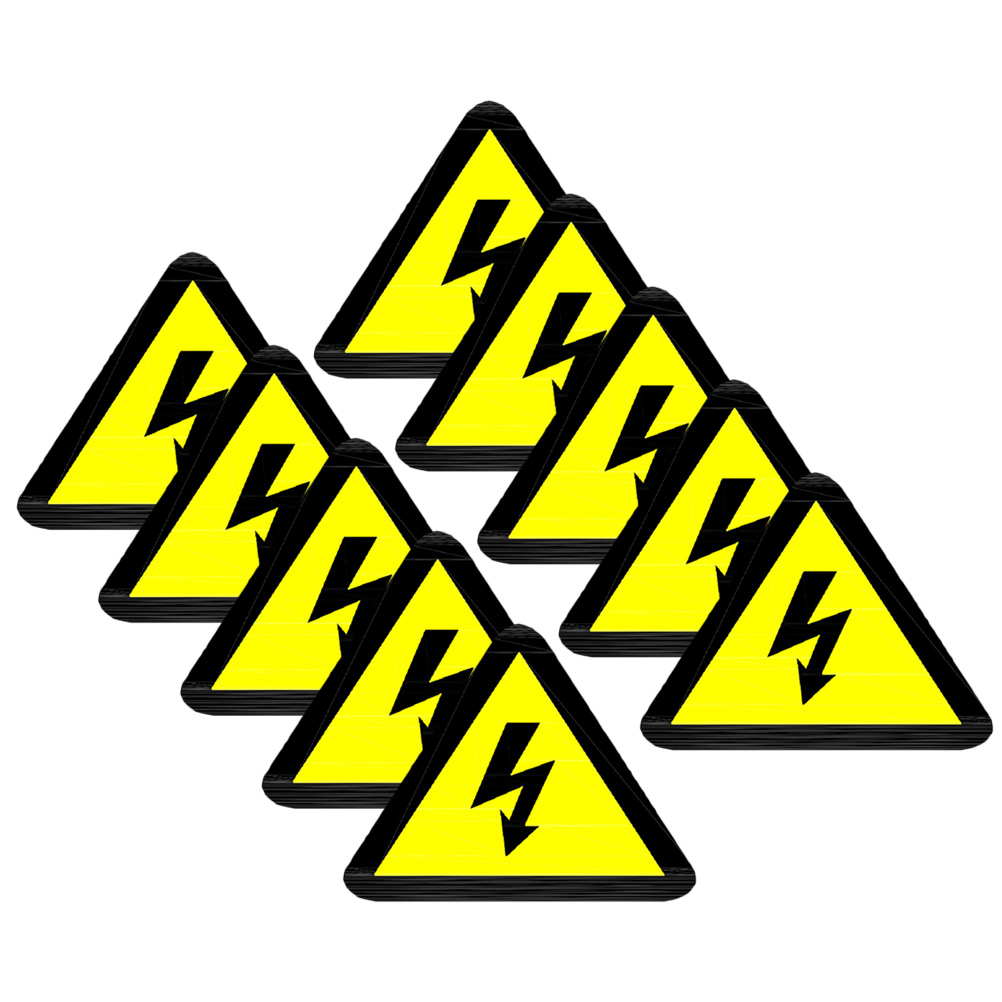 25 Pcs High Voltage Warning Stickers Electric Fence Sign Danger Labels Roadway Safety Traffic Signal Electrical Panel Labels